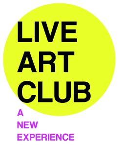 Logo reads Live Art Club. A New Experience